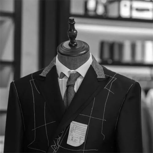 41POyAieAcL.jpg Mens 3 Piece Suit Tweed Herringbone Double-Breasted Wedding Tuxedos