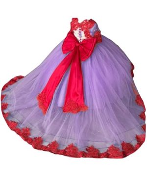 2025 Ball Gown Sheer Neck Flower Girl Dresses for Wedding Party with Big Bows at Back