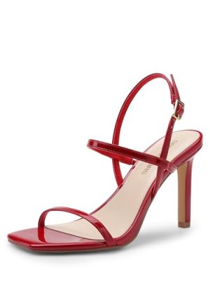Women’s Slingback Heels High Stilettos Open Square Toe Ankle Strap Pumps Sexy Comfort Strappy Dress Shoes Wedding Bridal Heeled