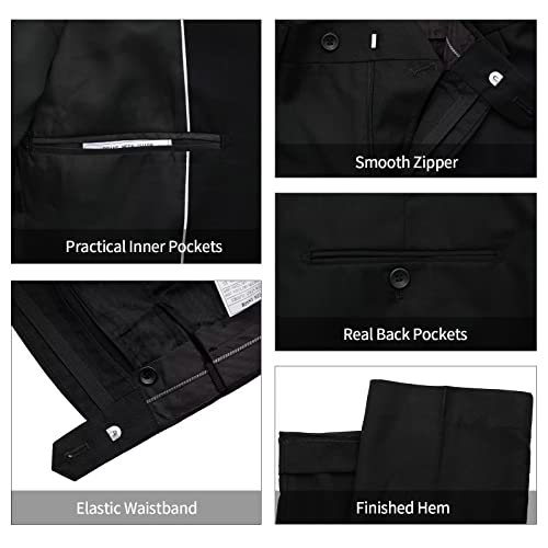 Men's 3-Piece Slim Fit Suit Set-2-Button Blazer,Vest & Pants-Formal Wedding,Prom,Party & Business Tuxedo
