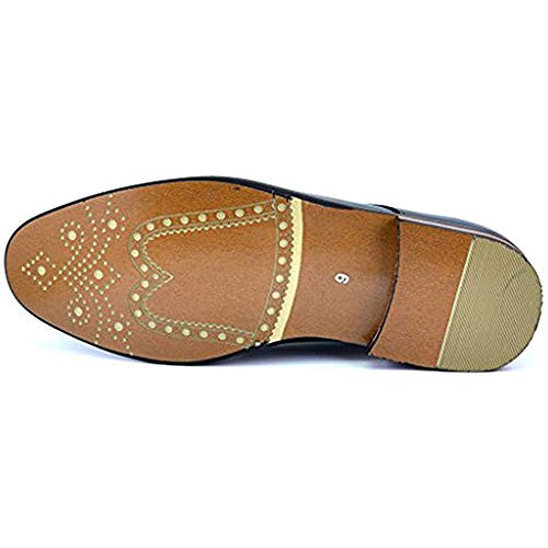 Italy Prince Men's Classic Modern Oxford Wingtip Lace Dress Shoes