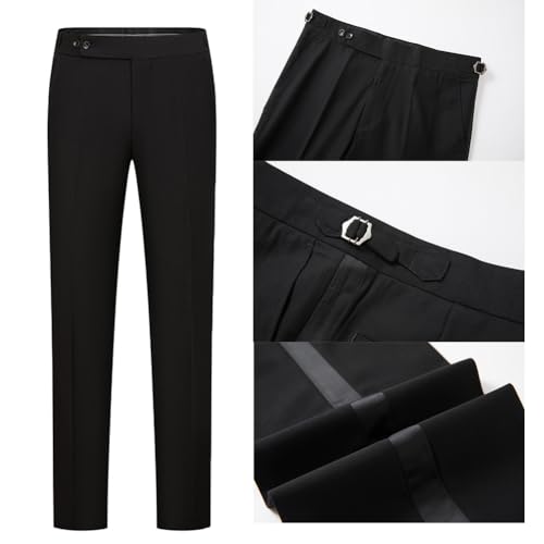 3 Pieces Men's Tuxedo Suits Slim Paisley Blazer Jackets Vest Pant Sets for Prom,Wedding,Homecoming Party