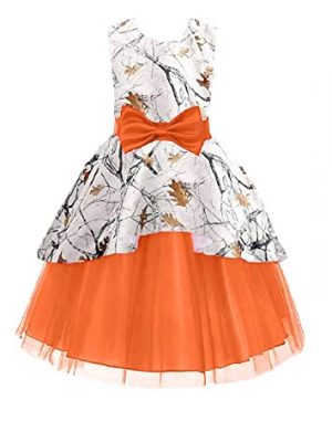 Bride Flower Girl Dresses White Camo Banquet Pageant Little Quince Prom Gowns