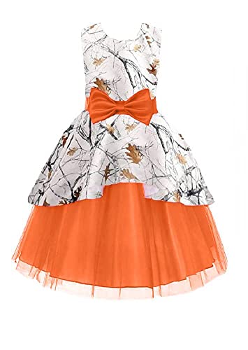 Bride Flower Girl Dresses White Camo Banquet Pageant Little Quince Prom Gowns