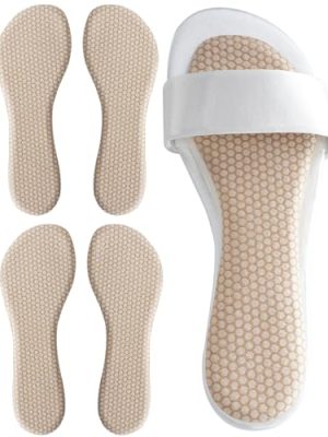 2 Pairs Gel High Heel Inserts, Self-Adhesive Sandal Inserts Insoles Women, New Anti Slip Design, 3/4 Length Dress Shoe Inserts