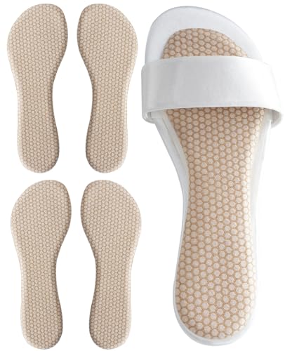 2 Pairs Gel High Heel Inserts, Self-Adhesive Sandal Inserts Insoles Women, New Anti Slip Design, 3/4 Length Dress Shoe Inserts