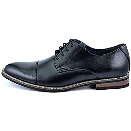 Italy Prince Men's Classic Modern Oxford Wingtip Lace Dress Shoes