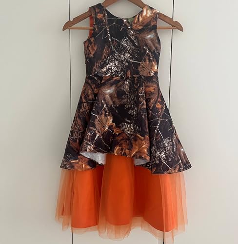 Puffy Tulle and Camo Flower Girl Pageant Dress Little Bridesmaid Gowns