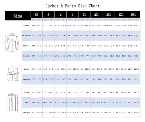3 Pieces Men's Tuxedo Suits Slim Paisley Blazer Jackets Vest Pant Sets for Prom,Wedding,Homecoming Party