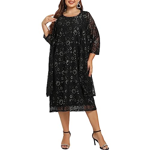 41hMEo0yWqL.jpg Women's Plus Size 2 Piece Mother of The Bride Dress Formal Evening Jacket Set Mother Gifts Special Occasion Party Dresses