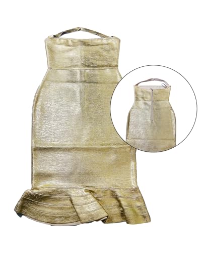 Women's V Neck Halter Fishtail Bandage Bodycon Dress Party