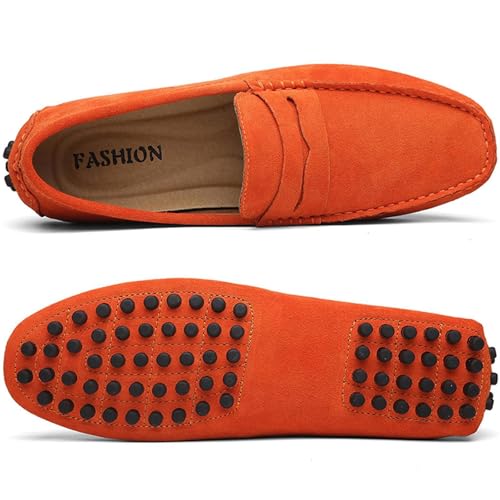 Men's Dress Loafers Slip On Casual Shoes Lightweight Soft Penny Loafers Suede Driving Boat Shoes Moccasins