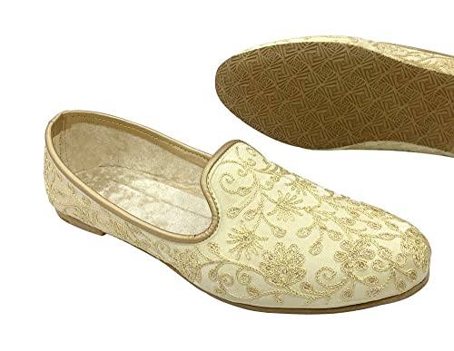 Cream Mens Jutti Sherwani Shoes Men Indian Wedding Handmade Ethnic Mojari Punjabi Juti
