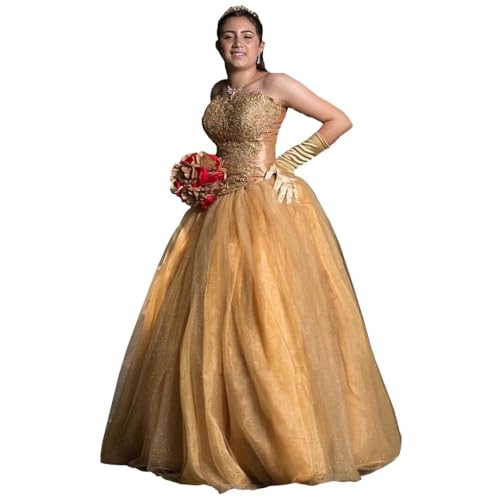 41nOUl8H16L.jpg Lace Organza Prom Dresses Plus Size Strapless A-line Formal Dress Evening Womens Gowns Corset 2025