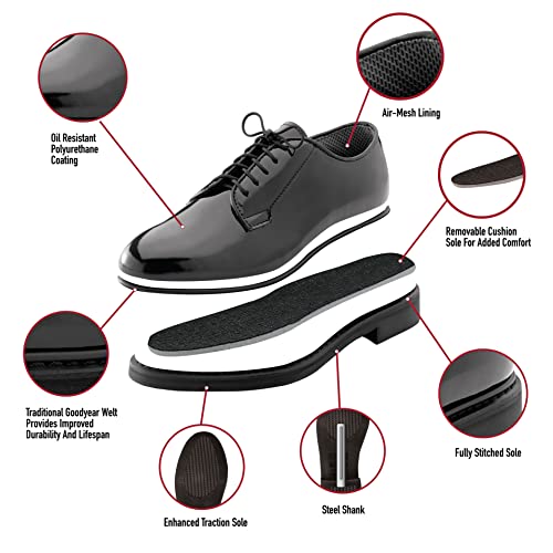 Uniform Hi-Gloss Oxford Dress Shoe Formal Dress Shoe