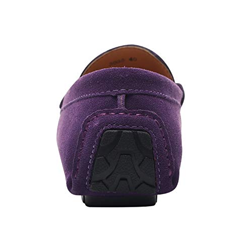 Mens Elegant Buckle Loafers Comfort Suede Driving Shoes Stylish Moccasin Slippers