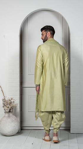 Men's Kurta Dhoti Dupatta Set - Traditional Indian Ethnic Wear for Men - Ideal for Weddings, Festivals & Celebrations