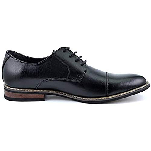 Italy Prince Men's Classic Modern Oxford Wingtip Lace Dress Shoes