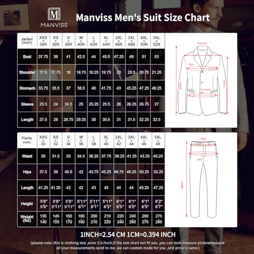 Mens Pearls 2 Pieces Suits Slim Fit Double Breasted Tuxedo Jacket Blazer Pants for Prom,Party,Wedding