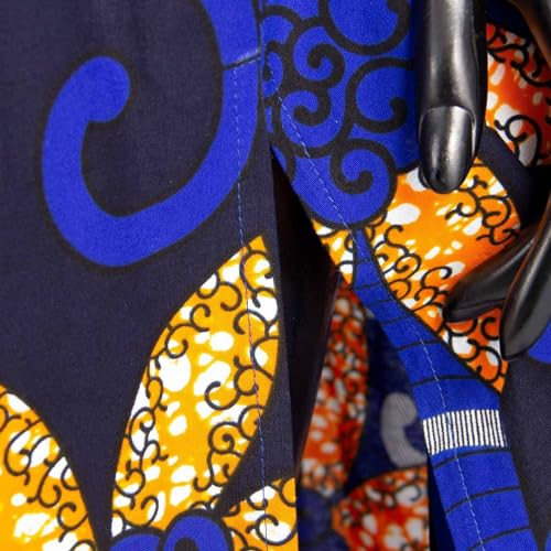 African Couple Matching Clothes, Women Ruffles Sleeve Fit Dresses Dashiki Men Shirt Pants Sets For Wedding Evening