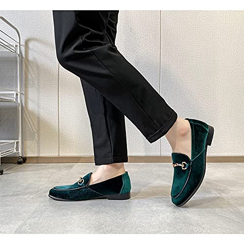 Men's Luxury Velvet Penny Loafer Shoes Noble Slip-on Suede Loafers Smoking Slippers Plus Size 7-13