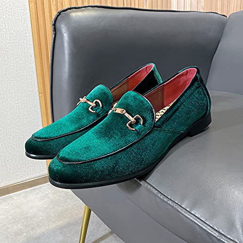 Men's Luxury Velvet Penny Loafer Shoes Noble Slip-on Suede Loafers Smoking Slippers Plus Size 7-13