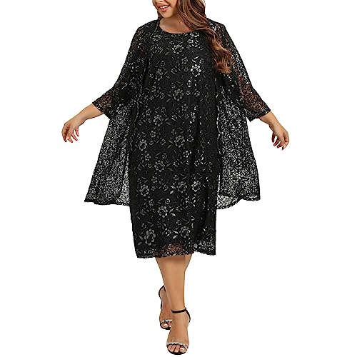 51ARzfyr0qL.jpg Women's Plus Size 2 Piece Mother of The Bride Dress Formal Evening Jacket Set Mother Gifts Special Occasion Party Dresses