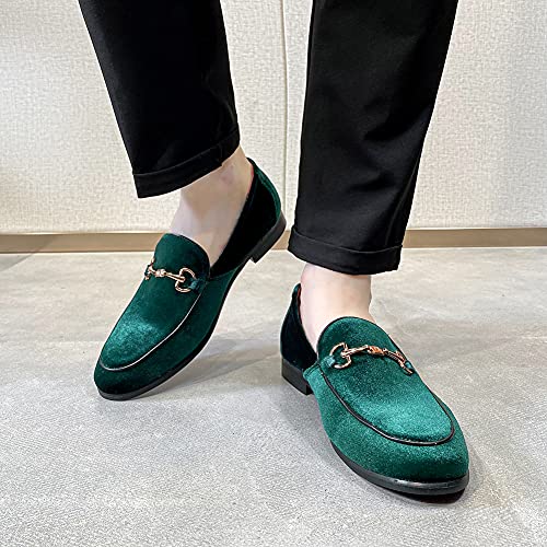 Men's Luxury Velvet Penny Loafer Shoes Noble Slip-on Suede Loafers Smoking Slippers Plus Size 7-13