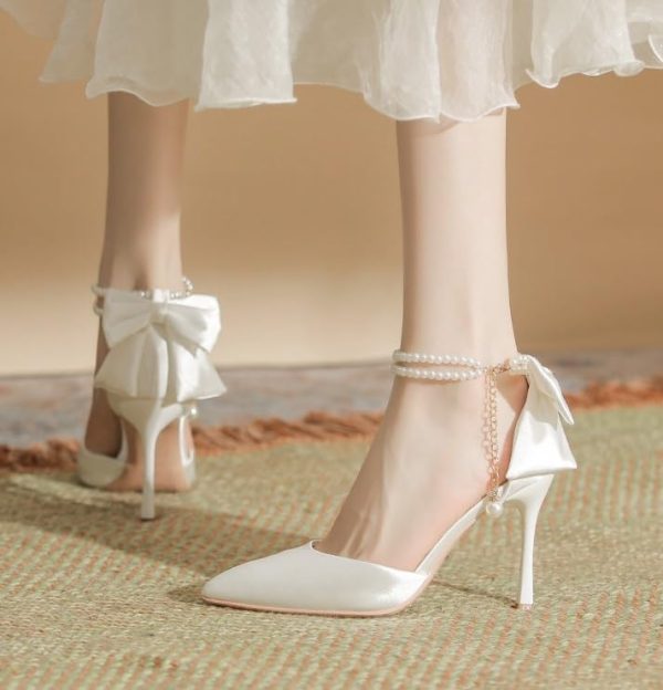 Women Black Stilettos High Heel Closed Pointd Toe Shoes Slip On Wedding Party 3.9 Inch Heeled Loafers Sparkly Rhinestone