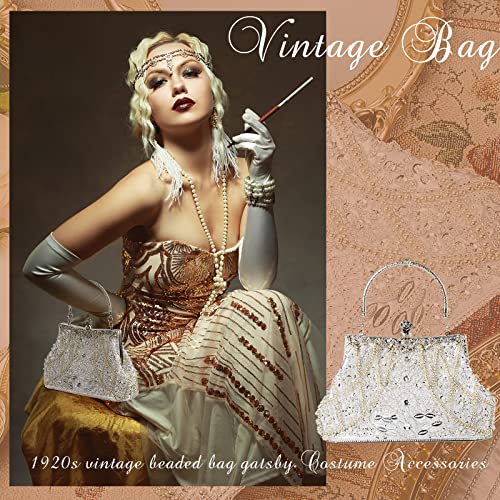 1920s Vintage Beaded Clutch Evening Bag Formal 1920s Accessories for Women Wedding Party Gift