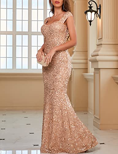 Formal Dress Sequin Fishtail Sleeveless 1920s Gatsby Cocktail Prom Elegant Maxi Evening Gowns for Women