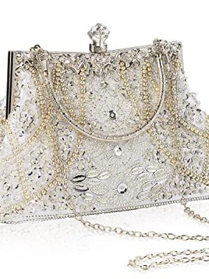 1920s Vintage Beaded Clutch Evening Bag Formal 1920s Accessories for Women Wedding Party Gift