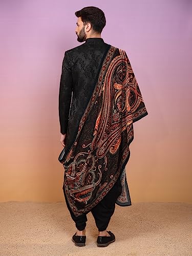 Men's Indowestern Sherwani & Pajama/Dhoti with Dupatta Set – Traditional Indian Ethnic Wear for Ocassions
