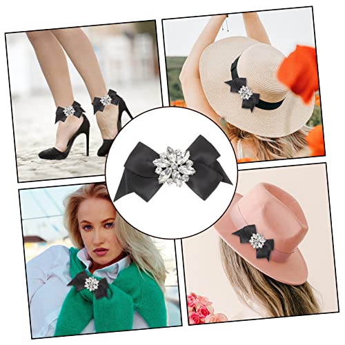 Bow Shoe Buckle Rhinestone Shoe Buckles Accessories Heel Decoration Rhinestone Bow Shoe Clip Clips