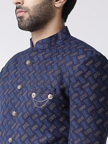 Men's Printed Sherwani Kurta & Pajama Set - Regular Fit, Mandarin Collar| Ethnic Wear Mens Wear