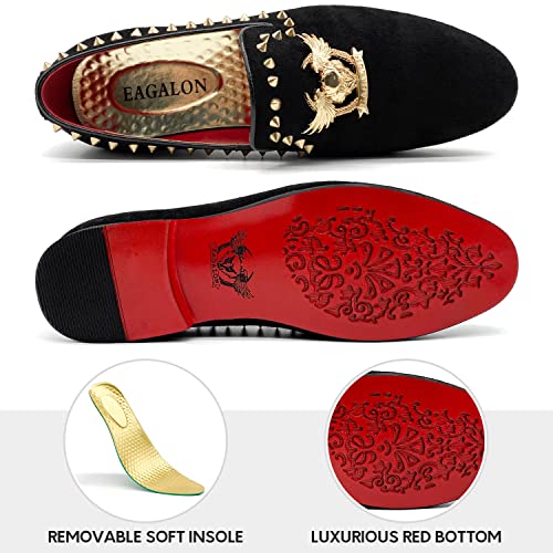 Men's Loafers Vintage Slip on Suede Dress Shoes Velvet Dress Loafers Size 7-13