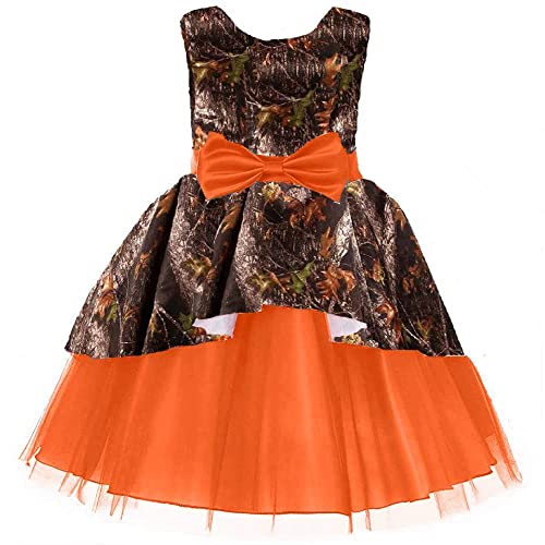 Puffy Tulle and Camo Flower Girl Pageant Dress Little Bridesmaid Gowns