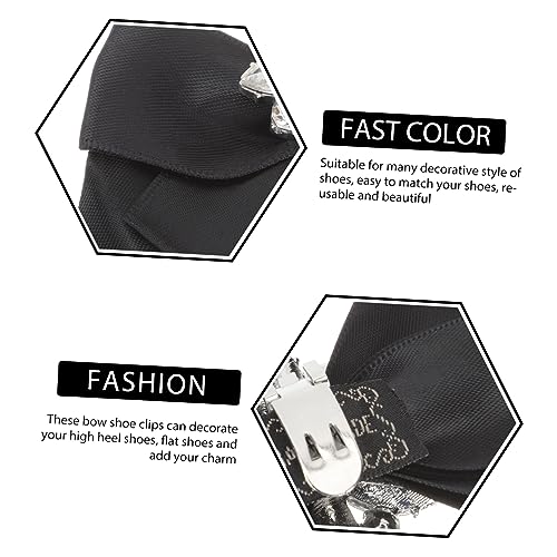 Bow Shoe Buckle Rhinestone Shoe Buckles Accessories Heel Decoration Rhinestone Bow Shoe Clip Clips