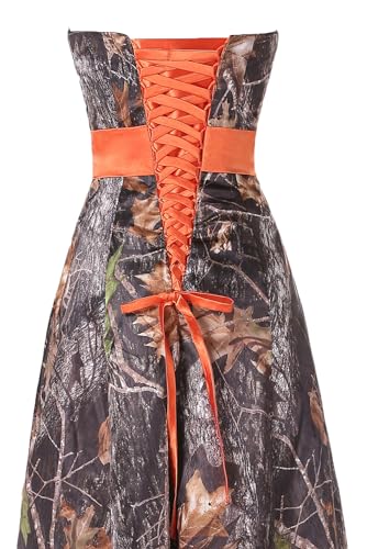 Camo and Lace Wedding Bride Dresses Evening Prom Dress Long