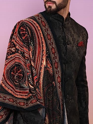 Men's Indowestern Sherwani & Pajama/Dhoti with Dupatta Set – Traditional Indian Ethnic Wear for Ocassions