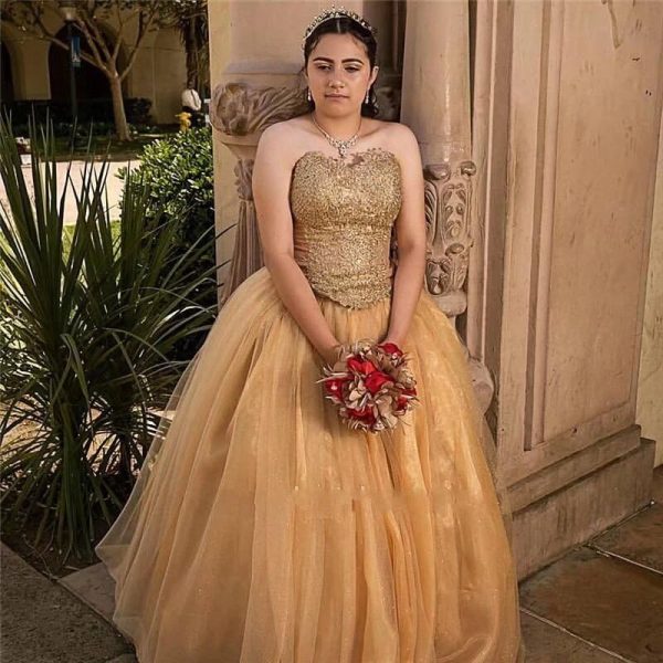617JkqKloFL.jpg Lace Organza Prom Dresses Plus Size Strapless A-line Formal Dress Evening Womens Gowns Corset 2025