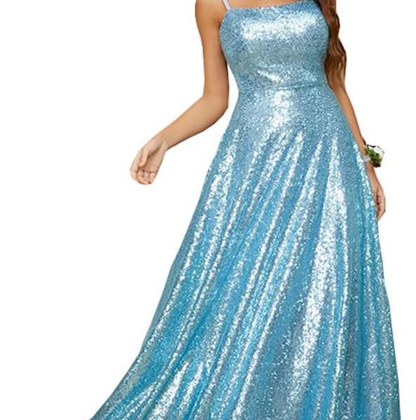 Bride Sequin Bridal Party Engagement Dresses Wedding Guest Formal Dress Floor Length