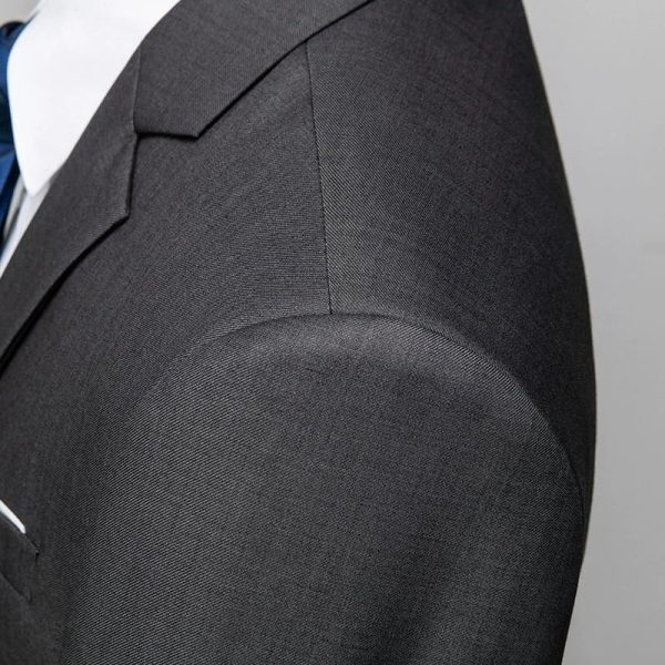 61r6LfxfgqL.jpg Men's Korean Style One Button Slim Fit Three Piece Suit Wedding Groom Formal Tuxedo Outfit Set