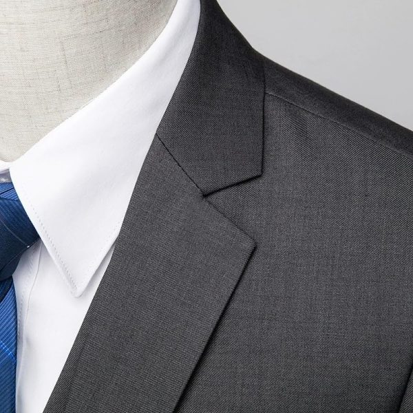 71VaMSidiYL.jpg Men's Korean Style One Button Slim Fit Three Piece Suit Wedding Groom Formal Tuxedo Outfit Set